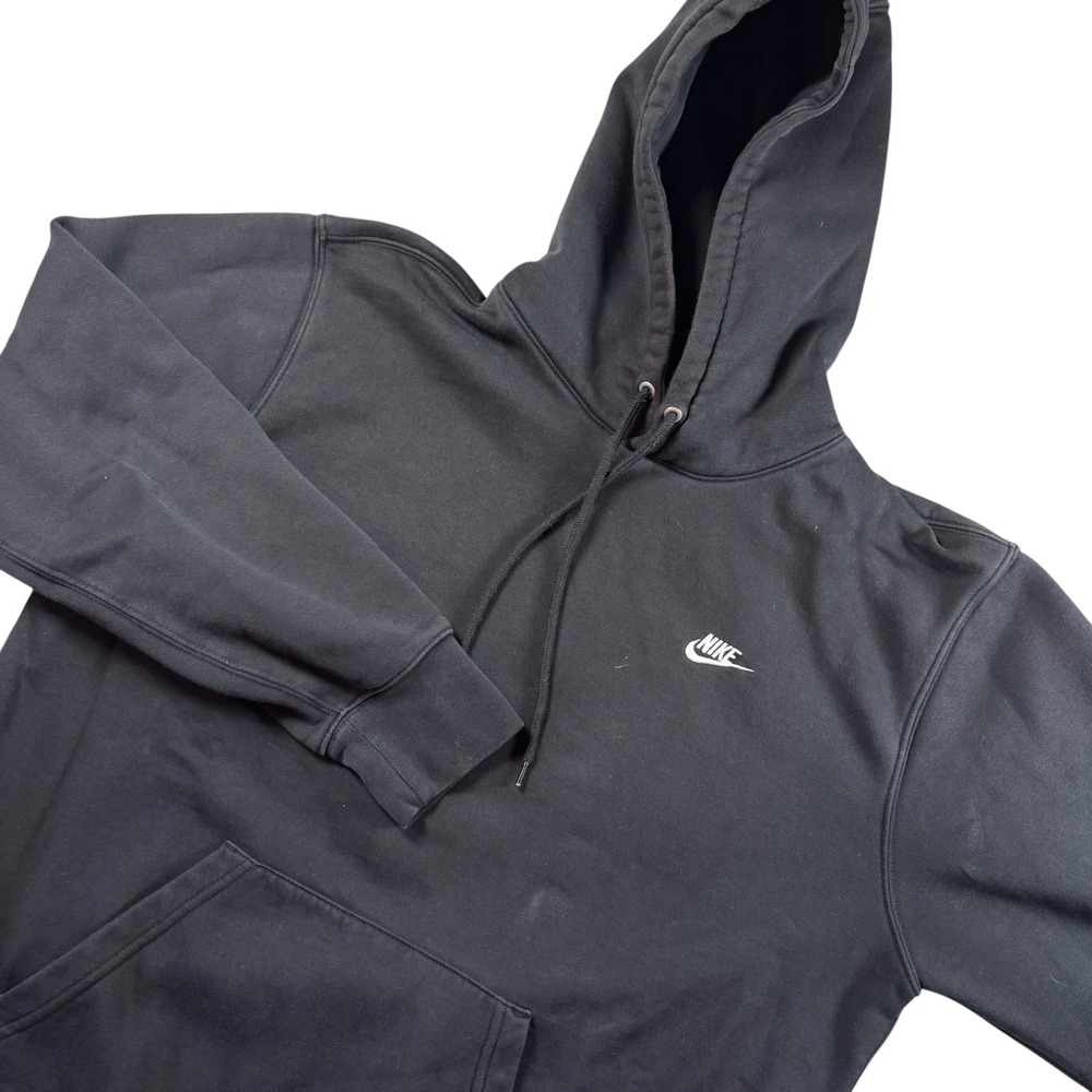 Nike Hoodie Mens L Black Pullover Swoosh Sweatshirt Fleece Gorpcore Athleisure